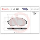 BREMBO Bremsklötze VA | MAZDA 323 98-04 | P 49 027
