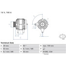 BOSCH | Automotive Generator | 0986084070