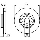 Bremsscheibe VA | ALFA 166 98 | 0 986 478 460