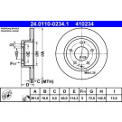 Bremsscheibe Mazda T. 626/Mx-6/Premacy/Xedos 91-05 | 24.0110-0234.1