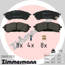 ZIMMERMANN Bremsbelagsatz, Scheibenbremse | 22693.170.2