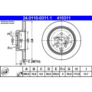 Bremsscheibe Toyota T. Avensis | 24.0110-0311.1