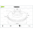 VALEO Bremsscheibe 186604