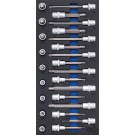 BGS Werkstattwageneinlage 1/3: Bit-Einsatz-Satz | Antrieb Innenvierkant 12,5 mm (1/2"""") | Keil-Profil (für RIBE) | 25-tlg | 4117