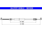 ATE Handbremsseil Seilzug Festellbremse 24.3727-1038.2