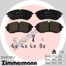 ZIMMERMANN Bremsbelagsatz, Scheibenbremse | 22493.195.2