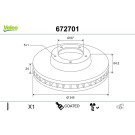 VALEO Bremsscheibe | 672701
