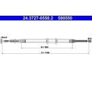 ATE Handbremsseil Seilzug Festellbremse 24.3727-0550.2
