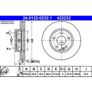 Bremsscheibe Db P. W169 A-Klasse | 24.0122-0232.1