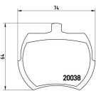 BREMBO Bremsklötze VA | ROVER Mini 92 | P 52 002
