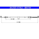 ATE Handbremsseil Seilzug Festellbremse 24.3727-1719.2