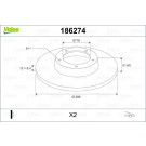 VALEO Bremsscheibe 186274
