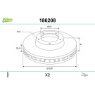 VALEO Bremsscheibe 186208