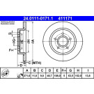 Bremsscheibe Ford T. Focus 1.0-2.0 10 | 24.0111-0171.1
