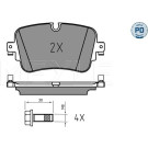 Bremsbelagsatz, Scheibenbremse | 025 223 0717/PD