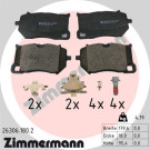 ZIMMERMANN Bremsbelagsatz, Scheibenbremse