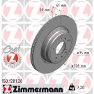 ZIMMERMANN Bremsscheibe | 150.1281.20