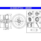 ATE Bremstrommel 24.0220-0718.2