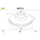 VALEO Bremsscheibe 197773 VALEO Bremsscheibe 197773