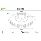 VALEO Bremsscheibe | 672536