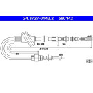 ATE Handbremsseil Seilzug Festellbremse 24.3727-0142.2