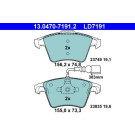 Bremsbelagsatz Vw P. Touareg 3.2-3.6/2.5-3.0 Tdi 02-10 Keramik | 13.0470-7191.2