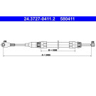 ATE Handbremsseil Seilzug Festellbremse 24.3727-0411.2 ATE Handbremsseil Seilzug Festellbremse 24.3727-0411.2