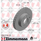 ZIMMERMANN Bremsscheibe | 230.2374.20