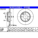 Bremsscheibe Peugeot S. 206 1.1-1.4 98- Power Disc | 24.0313-0185.1
