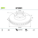 VALEO Bremsscheibe | 672991