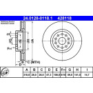 ATE Bremsscheibe 24.0128-0118.1
