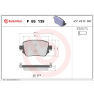 BREMBO Bremsklötze HA | AUDI,SKODA,SEAT 12 | P 85 135