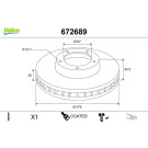 VALEO Bremsscheibe | 672689