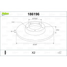 VALEO Bremsscheibe 186196 VALEO Bremsscheibe 186196