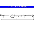 ATE Handbremsseil Seilzug Festellbremse 24.3727-0675.2