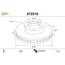 VALEO Bremsscheibe | 672518