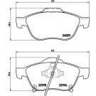 BREMBO Bremsklötze VA | TOYOTA Avensis 97-11 | P 83 043