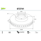 VALEO Bremsscheibe 672741