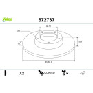 VALEO Bremsscheibe 672737