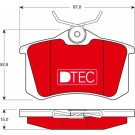 Bremsbelagsatz Vw T. Golf/Jetta/Passat/Polo/Vento 88-02 Dtec Cotec | GDB823DTE