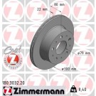 ZIMMERMANN Bremsscheibe | 180.3032.20