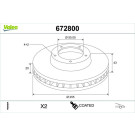 VALEO Bremsscheibe 672800