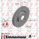ZIMMERMANN Bremsscheibe | 280.3184.20