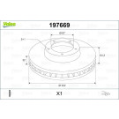 VALEO Bremsscheibe 197669 VALEO Bremsscheibe 197669