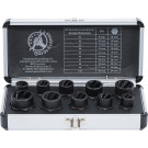 BGS Spiral-Profil-Steckschlüssel-Satz / Schraubenausdreher Antrieb Innensechskant 10 mm (3/8 ) / Außensechskant SW 9 - 19 mm 10-tlg BGS Do it yourself 20210