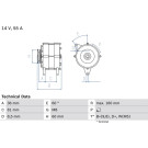 Lichtmaschine | FORD Fiesta | 0 986 036 020