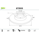 VALEO Bremsscheibe | 672935