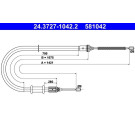 ATE Handbremsseil Seilzug Festellbremse 24.3727-1042.2