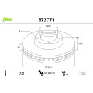 VALEO Bremsscheibe | 672771