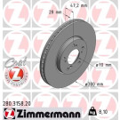 ZIMMERMANN Bremsscheibe | 280.3158.20